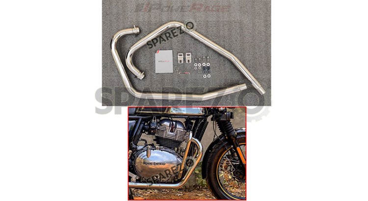 Royal Enfield GT and Interceptor 650cc SS LH-RH Exhaust Header Pipe Polished - SPAREZO